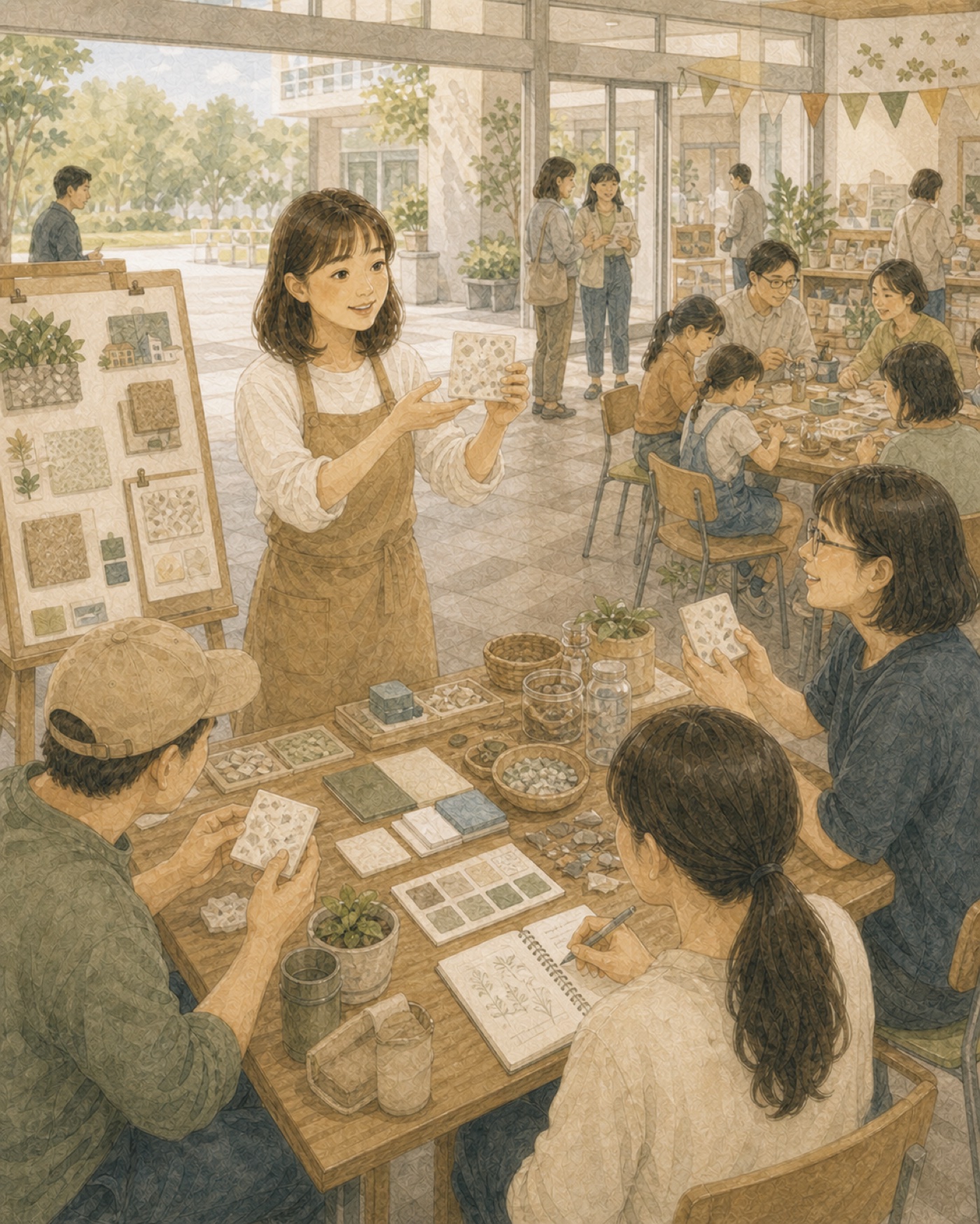 ECO STAR 行動者在真實場域中帶領參與者體驗永續材料，象徵走進企業、校園與社區現場。