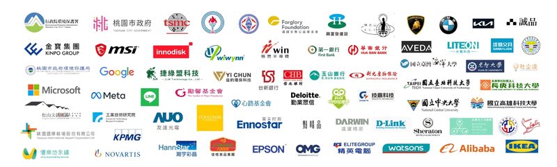 Wishlite 合作品牌與企業 logo 牆 — 證交所、緯穎、微星、玉山銀行、KPMG、IKEA、Microsoft、Meta、Google、Deloitte、AVEDA 等